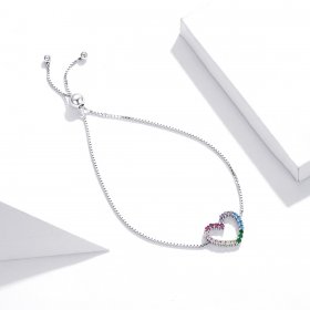 Pandora Style Silver Bracelet Love of Rainbow - SCB216
