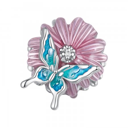 Pandora Style Butterfly Chrysanthemum Charm - BSC788