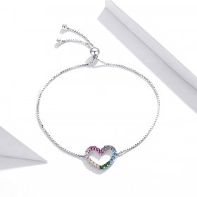 Pandora Style Silver Bracelet Love of Rainbow - SCB216
