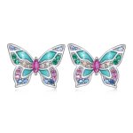 Pandora-style Butterfly Stud Earrings - BSE807
