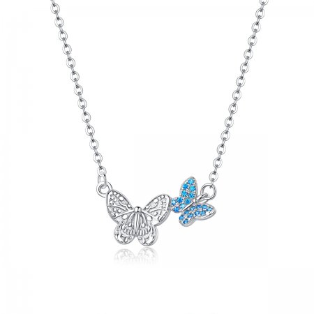 Silver Butterfly Necklace - PANDORA Style - SCN384