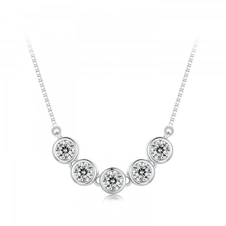 Pandora Style 0.3Ct Moissanite Necklace (One Certificate) - MSN022