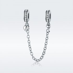 Pandora Style Silver Safety Chain Charm, Only Love - SCC606