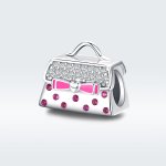 Pandora Style Silver Charm, Handbag, Multicolor Enamel - SCC1391