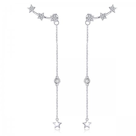 Pandora Style Silver Dangle Earrings, Shining Mango - SCE727