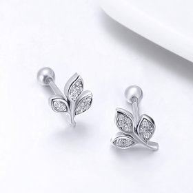 PANDORA Style Listening To The Leaves Stud Earrings - SCE431