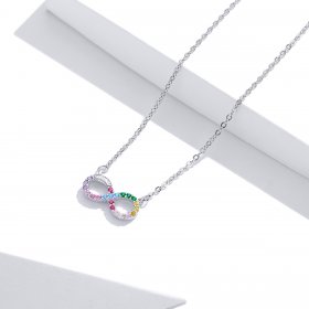 Silver Infinity Symbol Necklace - PANDORA Style - SCN402