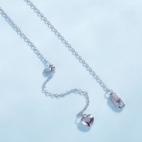 Pandora Style Heart-Shaped Tassel Necklace Choker - BSN359