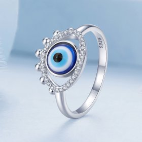 Pandora Style Devil Eye Ring - BSR445