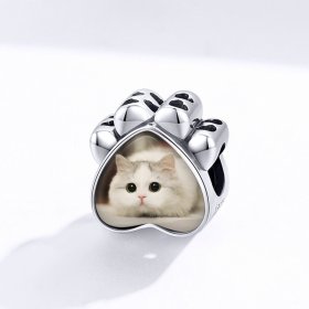 PANDORA Style Cat Paw Personalized Photo Charm - SCC1436