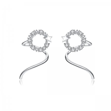 Silver Starlish Stud Earrings - PANDORA Style - SCE637