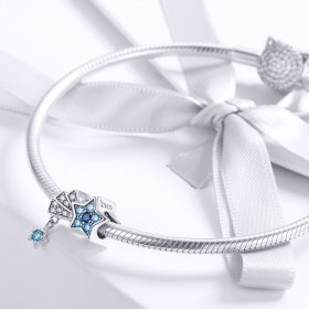 Pandora Style Silver Charm, Sapphire Jewellery Stars - SCC912