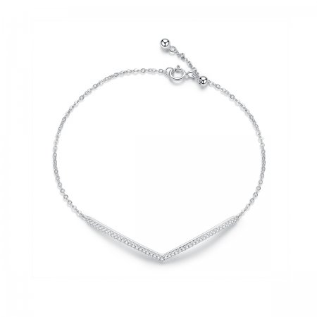 Silver Triumphant Return Chain Slider Bracelet - PANDORA Style - SCB137