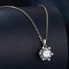 Pandora Style Necklace adorned with a luxurious Moissanite - MSN006-A