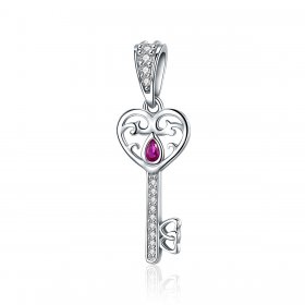 Pandora Style Silver Pendant, The Key to Happiness - SCC791