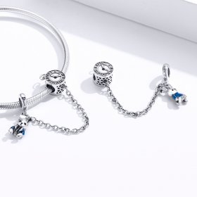 Pandora Style Silver Charm, Hare, Blue Enamel - SCC1443