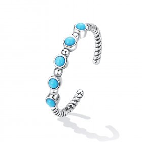 PANDORA Style Turquoise Twist Open Ring - SCR823