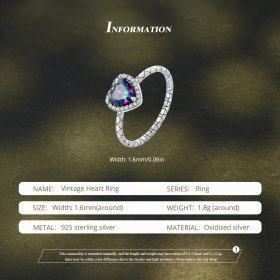 Pandora Style Retro Heart Ring - BSR481
