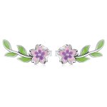 PANDORA Style Flowers Leaves Stud Earrings - SCE1391