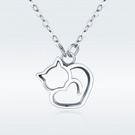 PANDORA Style Dumb Cat Necklace - SCN188