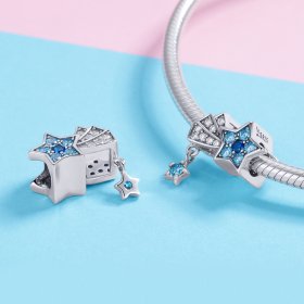 Pandora Style Silver Charm, Sapphire Jewellery Stars - SCC912