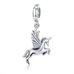 Pandora Style Silver Bangle Charm, Unicorn Memory - SCC704