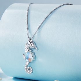 Pandora Style Necklace with Seahorse - BSN332