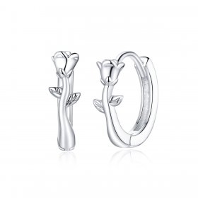 PANDORA Style Elegant Rose Hoop Earrings - BSE442
