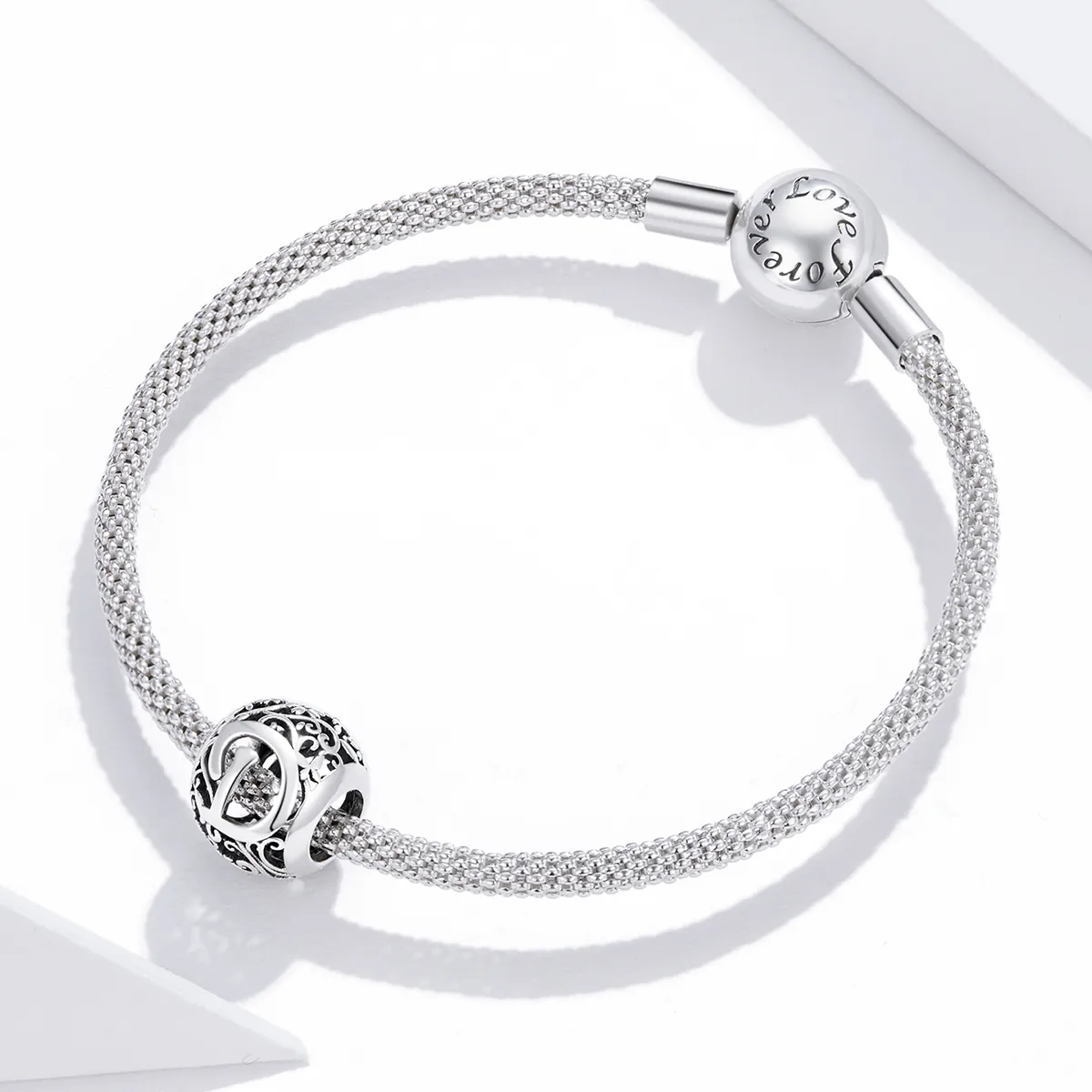 Openwork Flower Letter D Charm - PANDORA Style - SCC1444-D