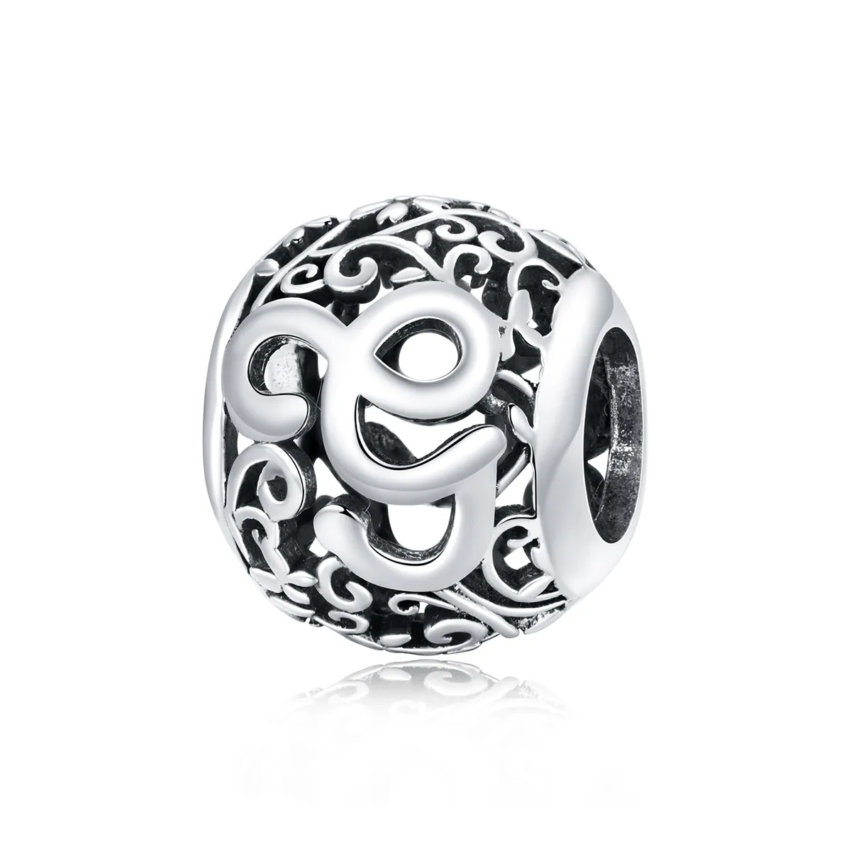 Openwork Flower Letter G Charm - PANDORA Style - SCC1444-G