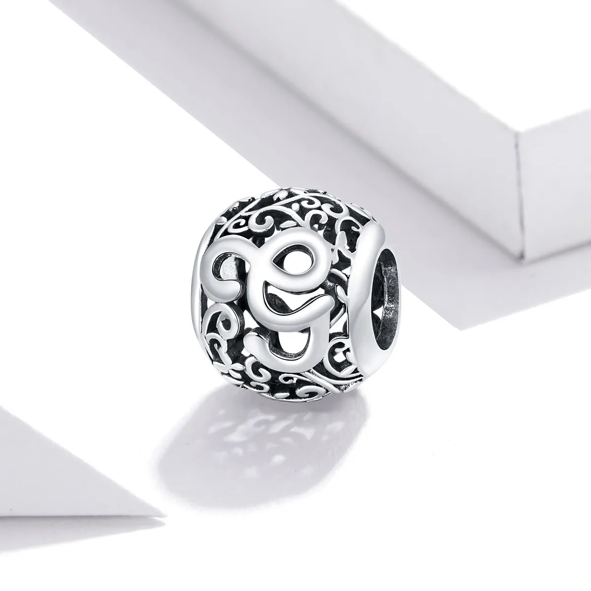 Openwork Flower Letter G Charm - PANDORA Style - SCC1444-G