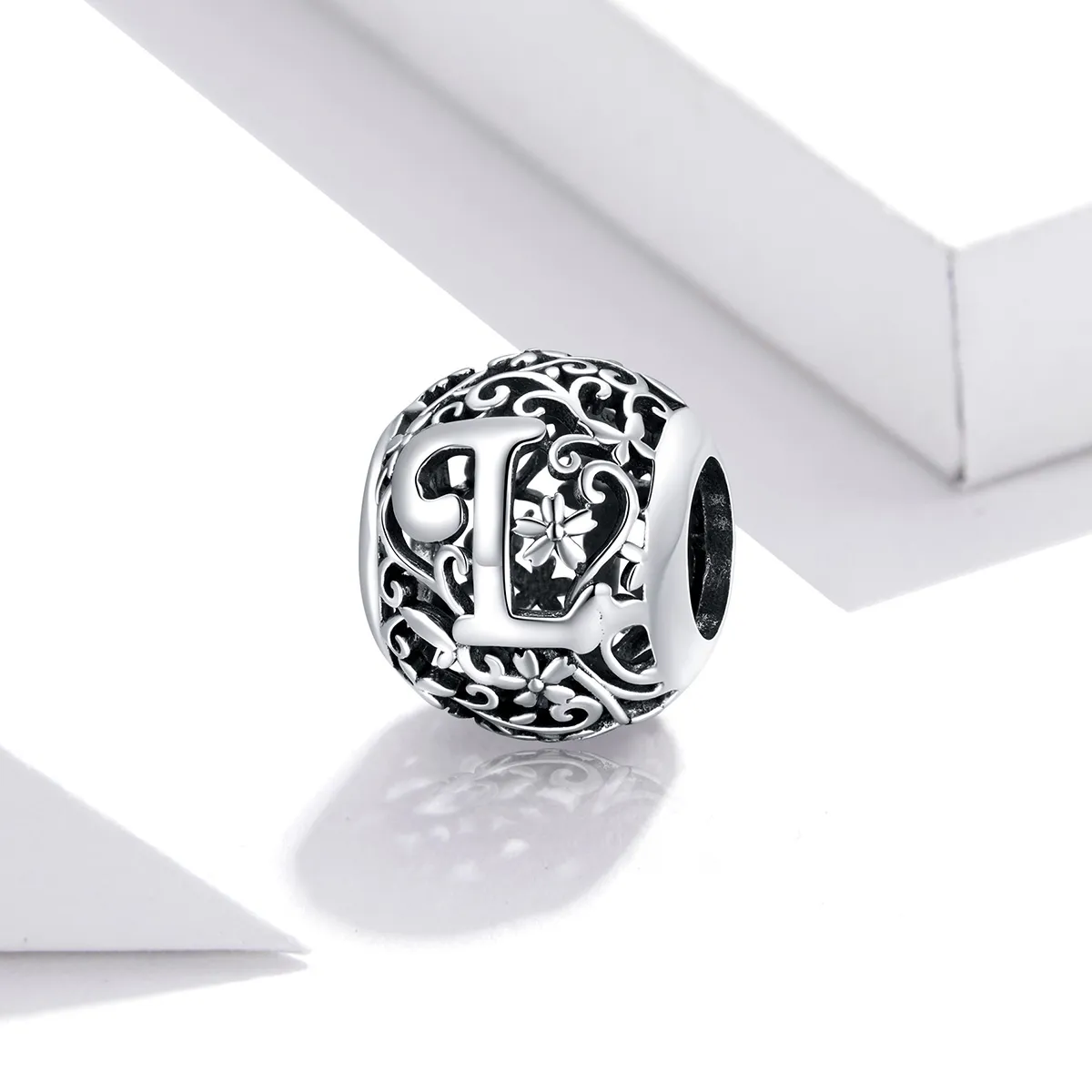 Openwork Flower Letter L Charm - PANDORA Style - SCC1444-L