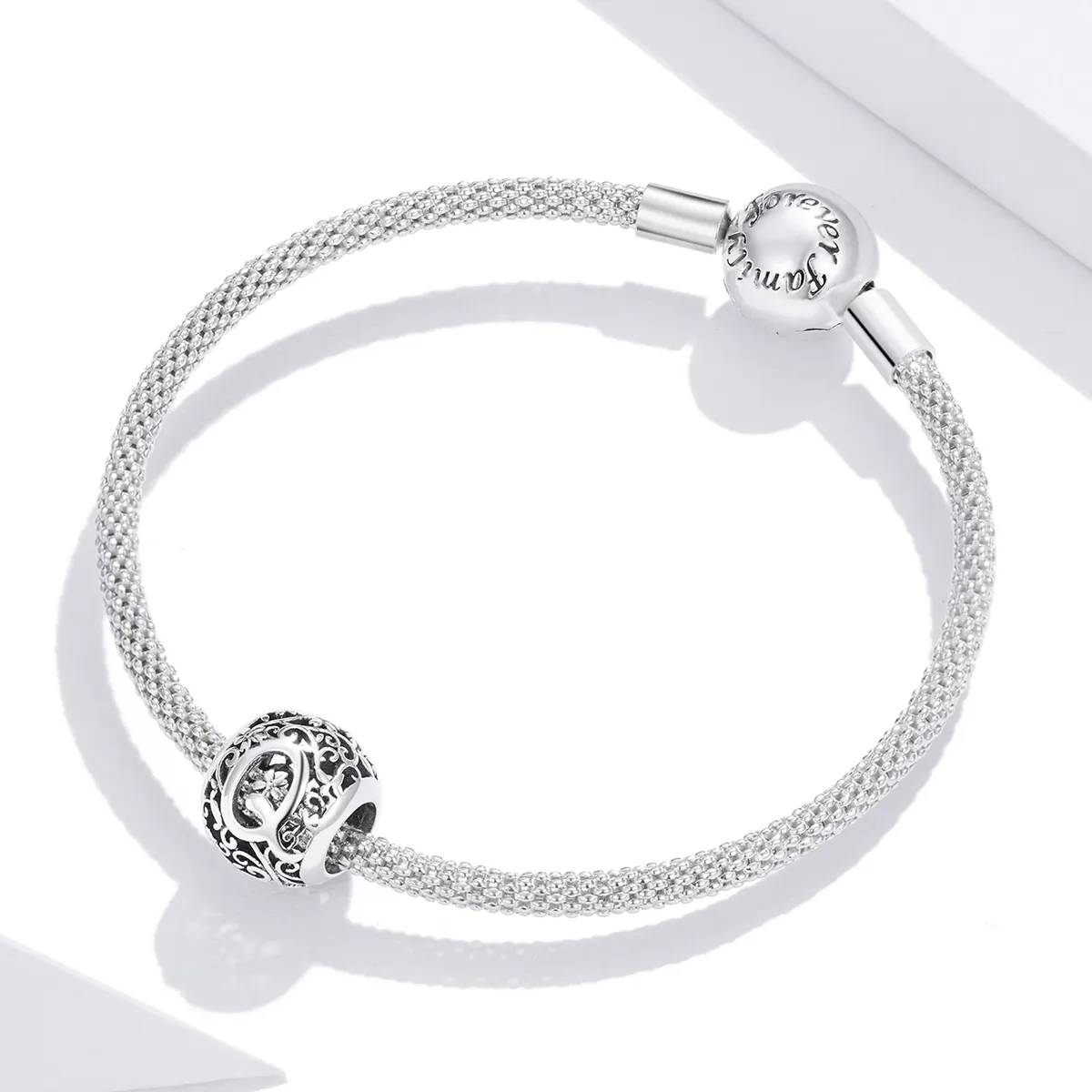 Openwork Flower Letter Q Charm - PANDORA Style - SCC1444-Q