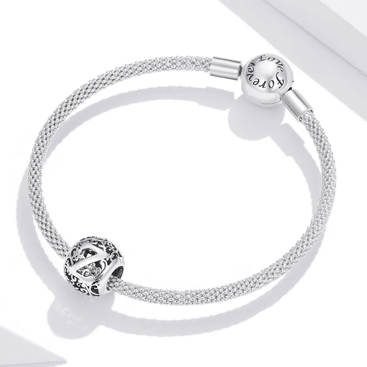 Openwork Flower Letter Z Charm - PANDORA Style - SCC1444-Z