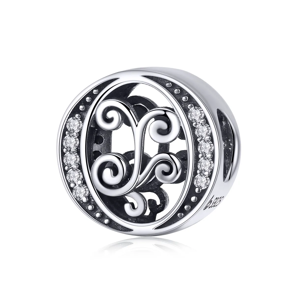 PANDORA Style Sparkling Pavé Flower Letter O Charm - BSC030-O