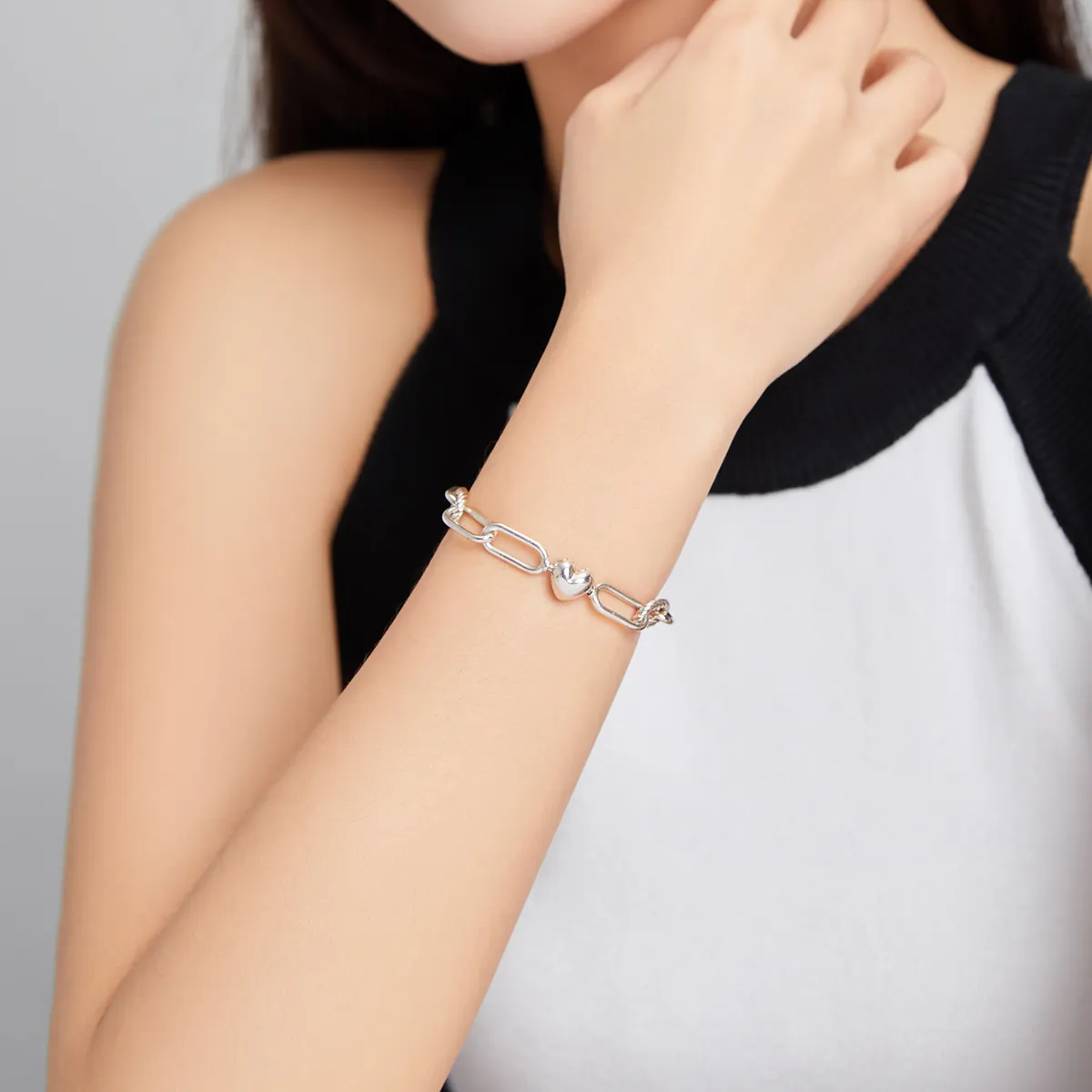 Pandora Style Chain Bracelet, Love of Paper Clips - SCB202