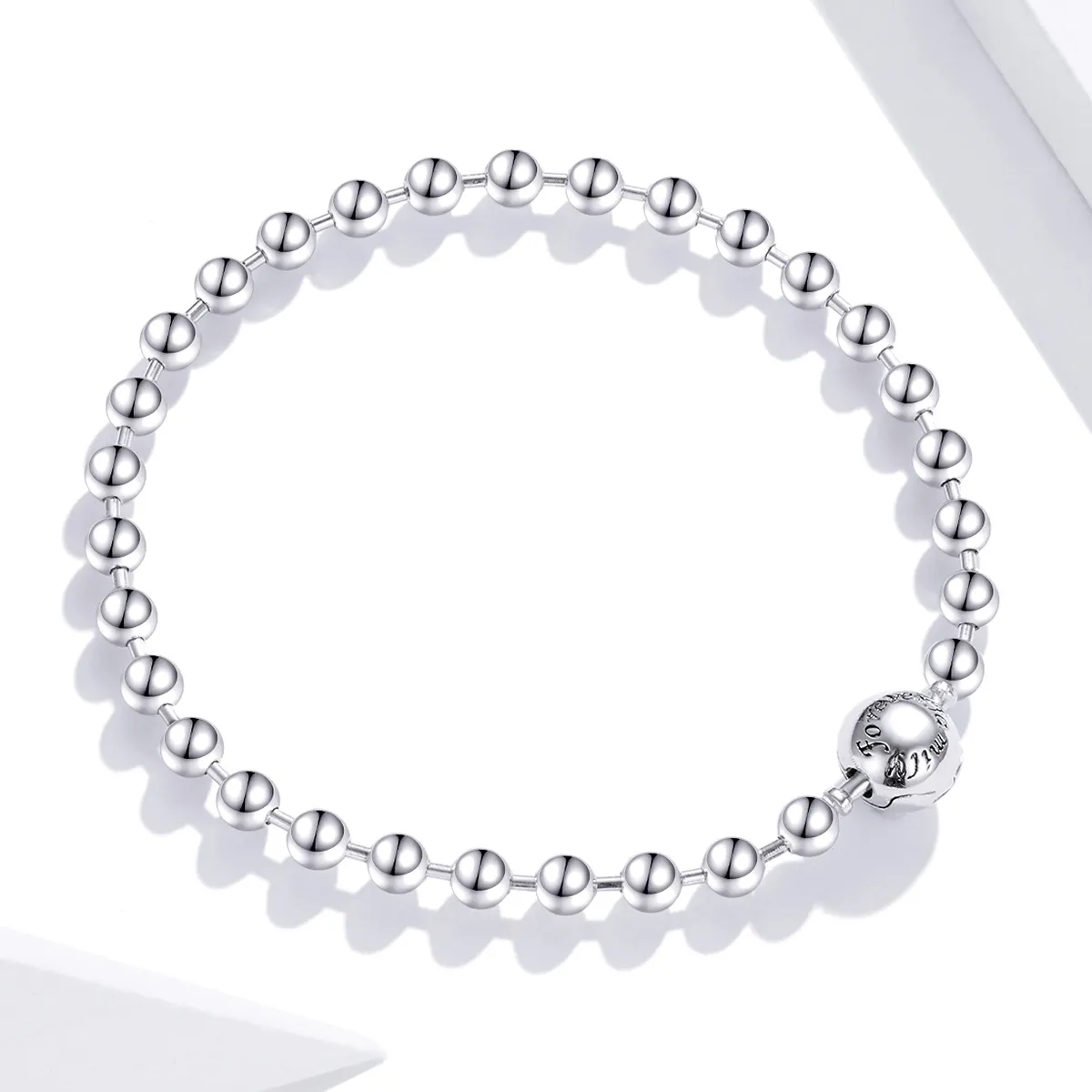 Pandora Style Chain Bracelet, Silver Beads - SCB208