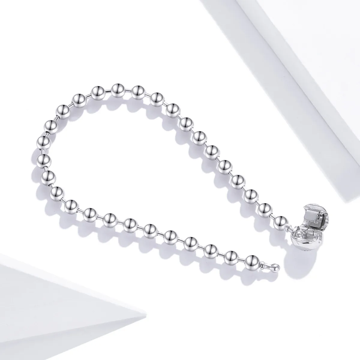 Pandora Style Chain Bracelet, Silver Beads - SCB208