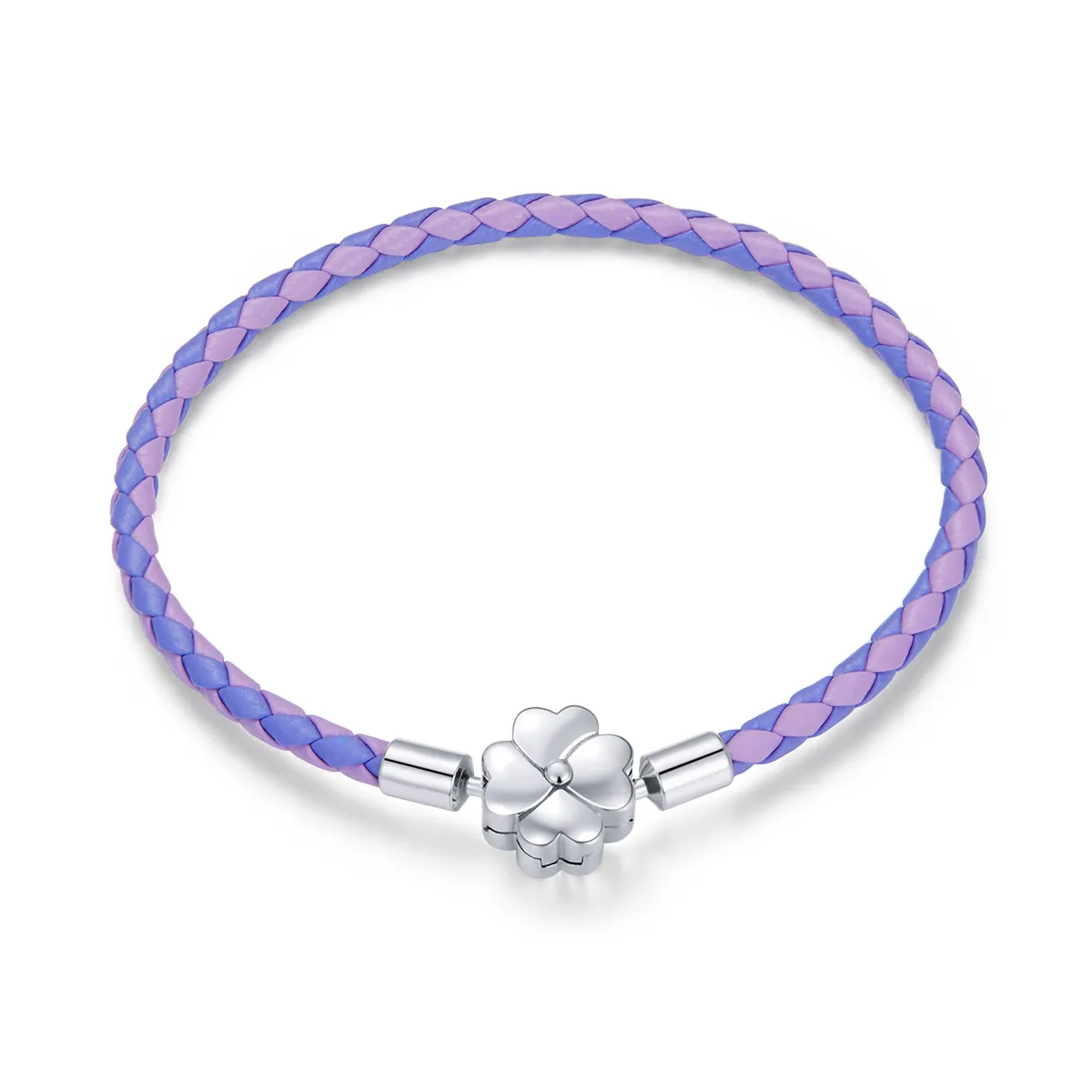 Pandora Style Leather Bracelet, Lucky Clover - SCB214