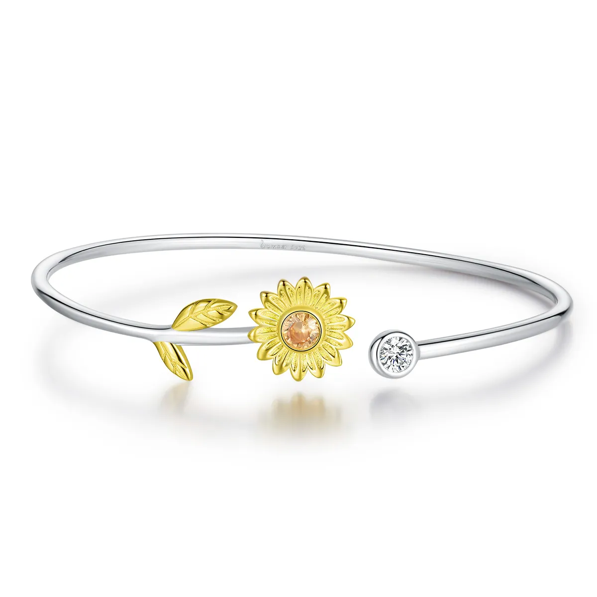 Pandora Style Open Bangle, Bicolor Fresh Daisy - BSB045