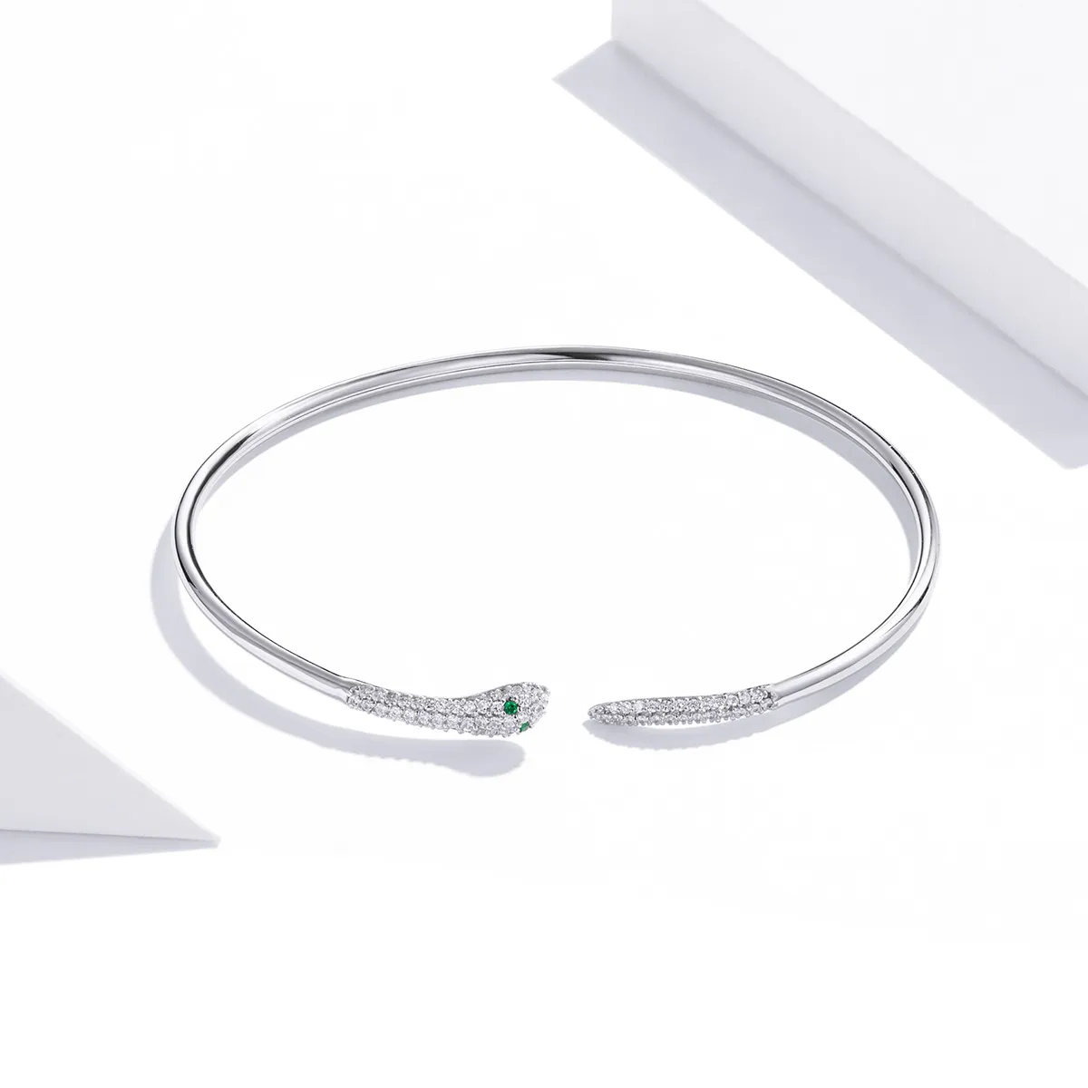 Pandora Style Open Bangle, Snake - SCB206