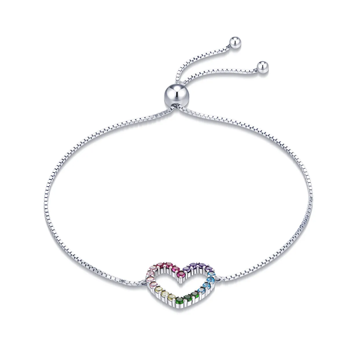 Pandora Style Silver Bracelet Love of Rainbow - SCB216