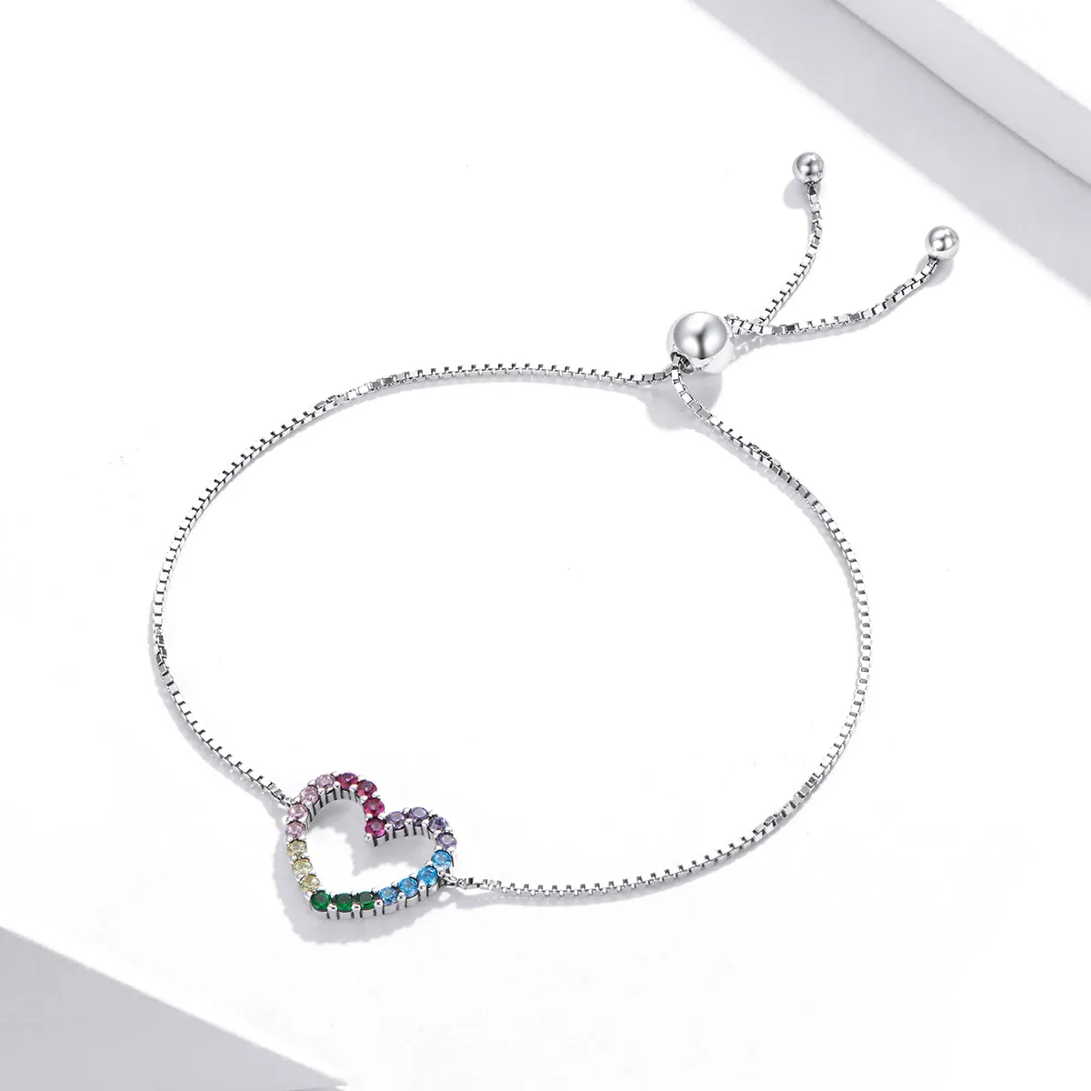 Pandora Style Silver Bracelet Love of Rainbow - SCB216