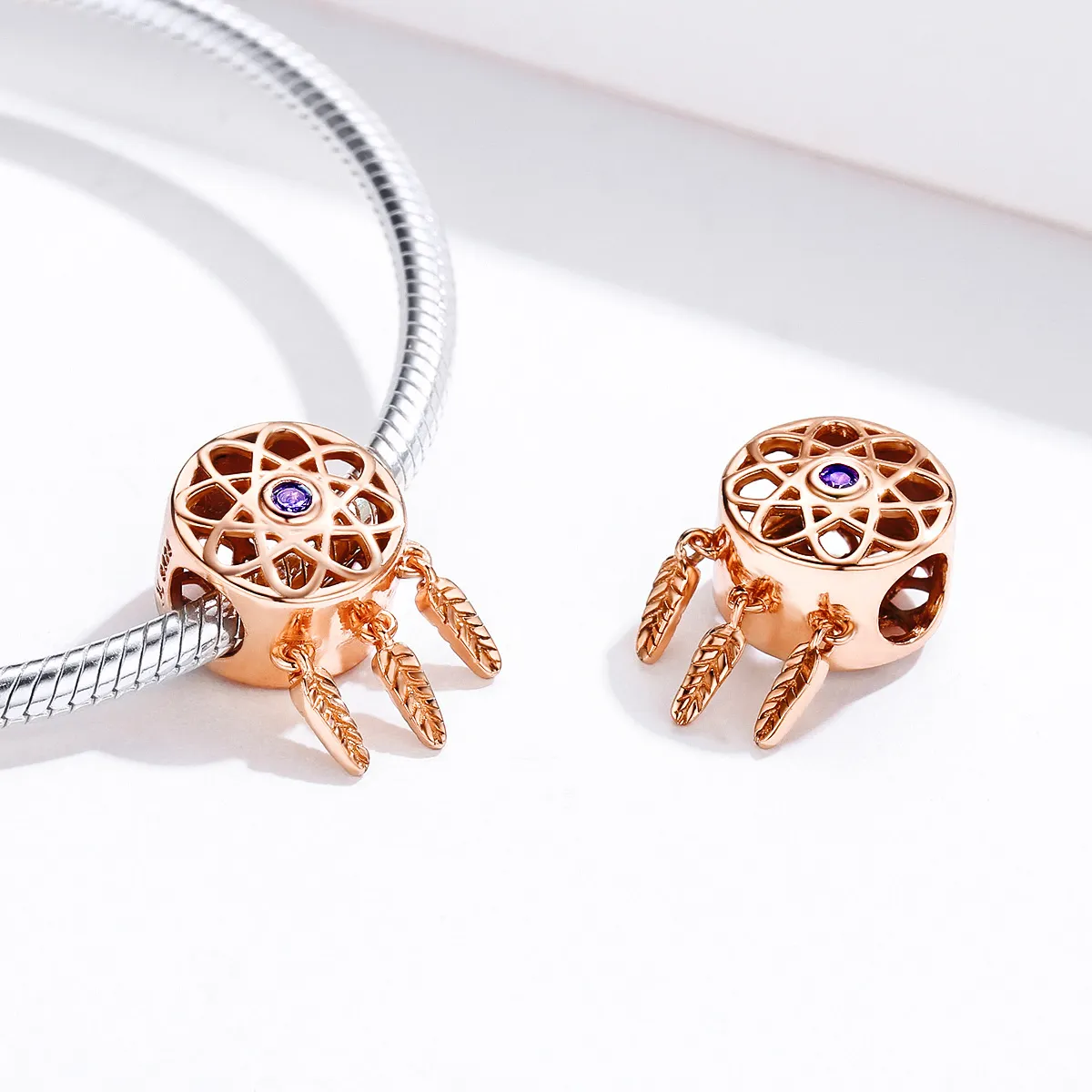 Pandora Style Charm, Dream Catcher Rose Gold - SCC330-C