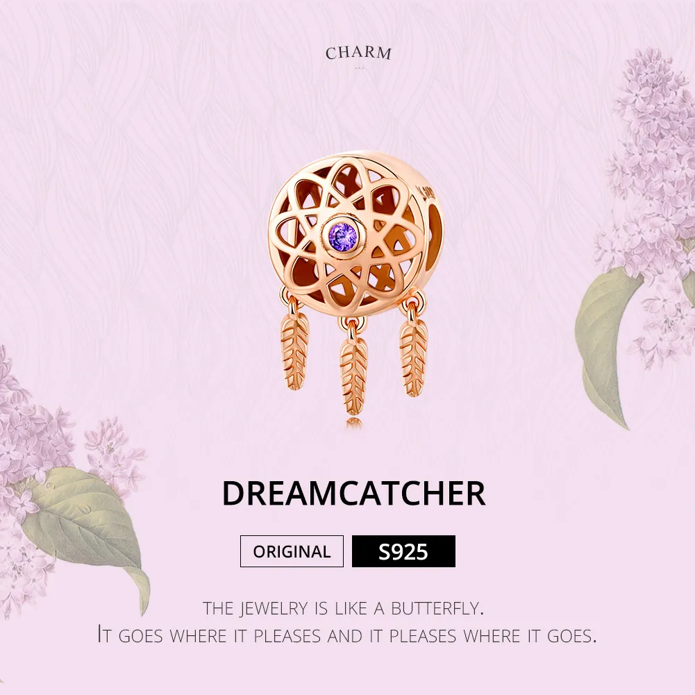 Pandora Style Charm, Dream Catcher Rose Gold - SCC330-C