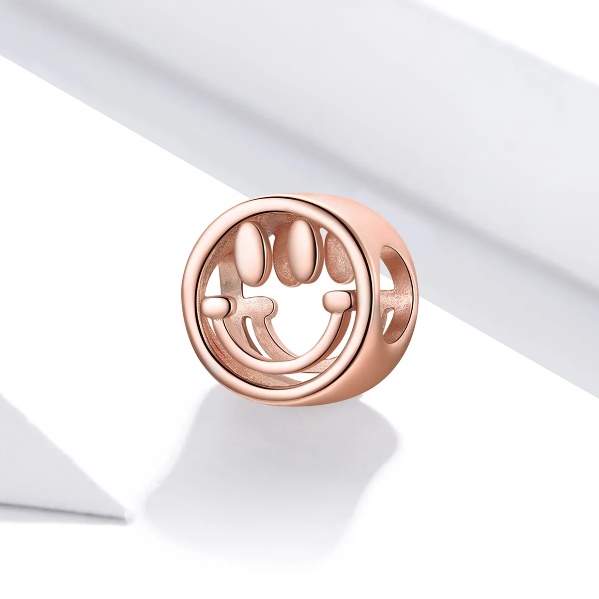 Pandora Style Rose Gold Charm, Lucky Smile - SCC1787