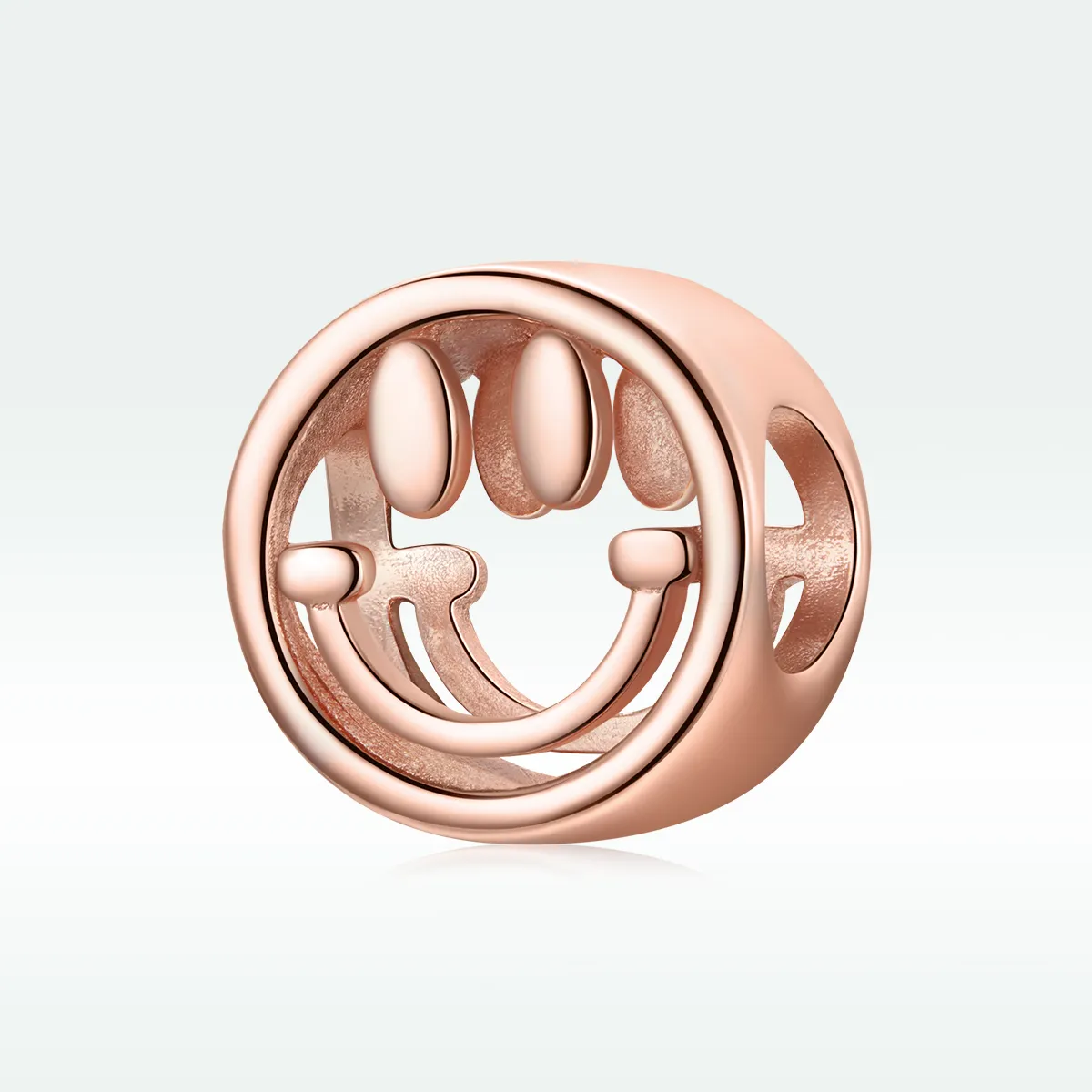 Pandora Style Rose Gold Charm, Lucky Smile - SCC1787