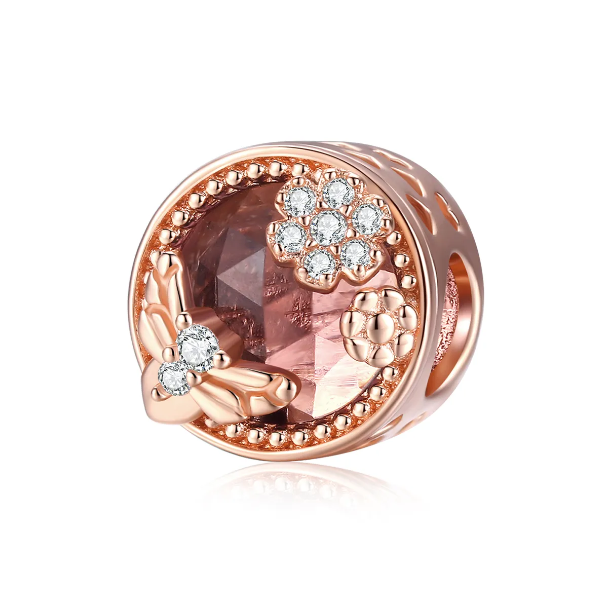 Pandora Style Rose Gold Charm, Secret Garden - BSC389