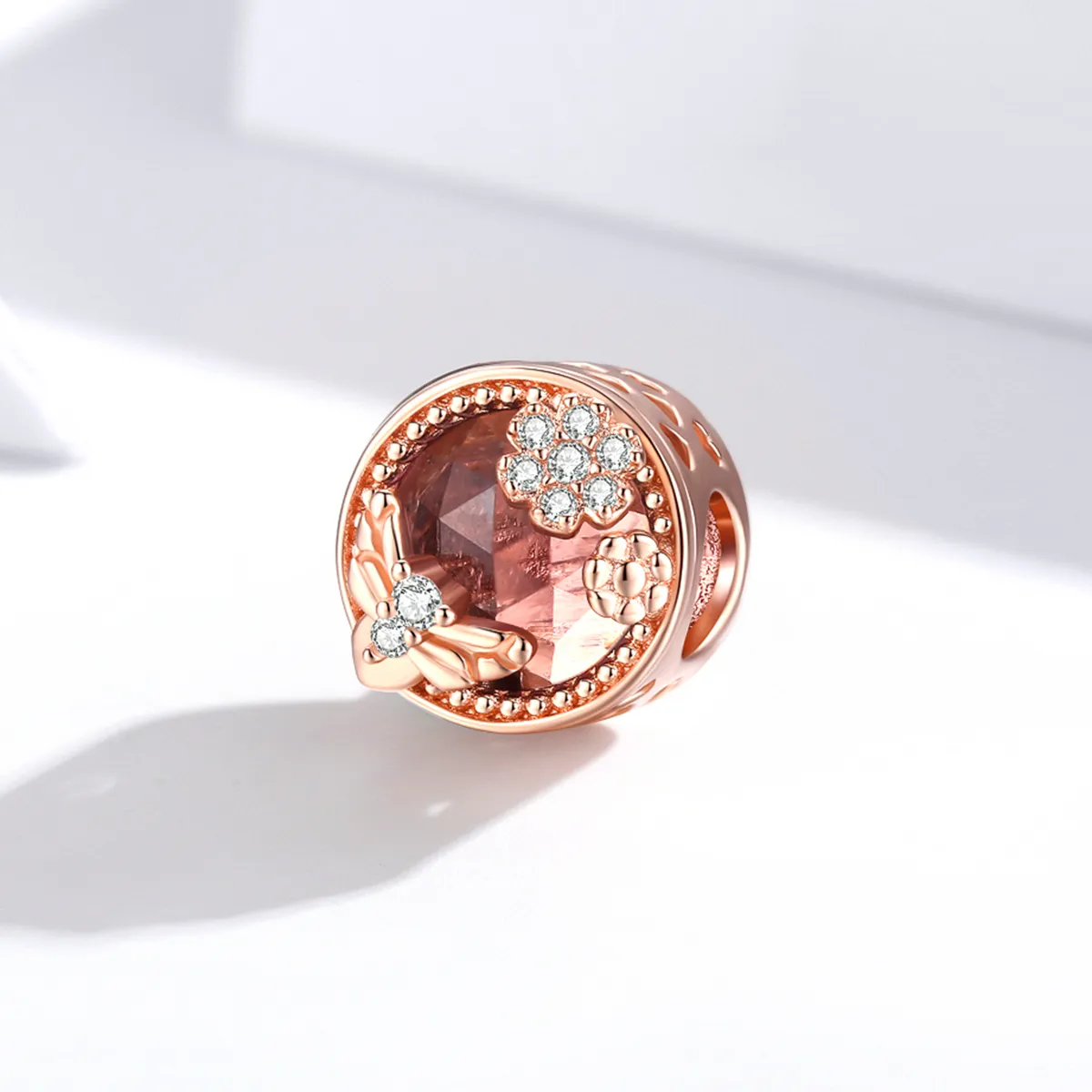 Pandora Style Rose Gold Charm, Secret Garden - BSC389