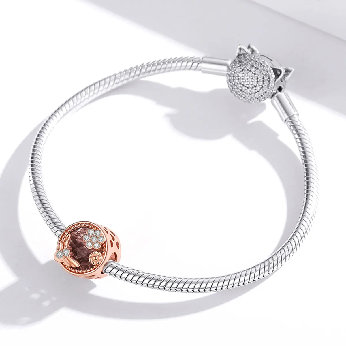 Pandora Style Rose Gold Charm, Secret Garden - BSC389